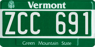 VT license plate ZCC691