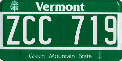 VT license plate ZCC719