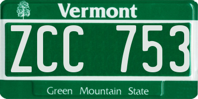 VT license plate ZCC753