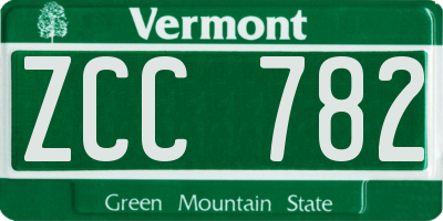 VT license plate ZCC782