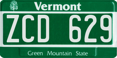 VT license plate ZCD629