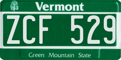 VT license plate ZCF529