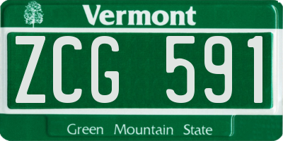 VT license plate ZCG591
