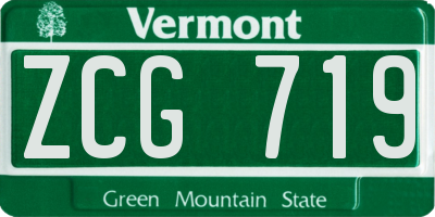 VT license plate ZCG719