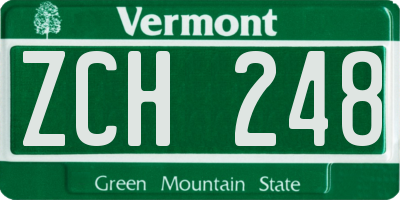 VT license plate ZCH248