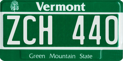 VT license plate ZCH440