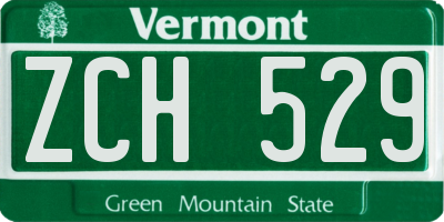 VT license plate ZCH529