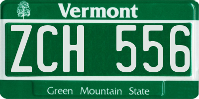 VT license plate ZCH556