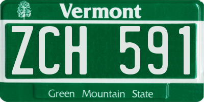 VT license plate ZCH591