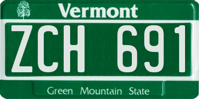 VT license plate ZCH691