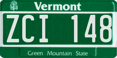VT license plate ZCI148