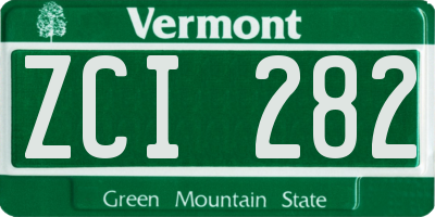 VT license plate ZCI282