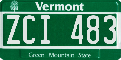 VT license plate ZCI483