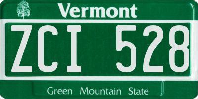 VT license plate ZCI528