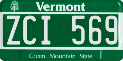VT license plate ZCI569