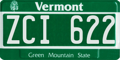 VT license plate ZCI622