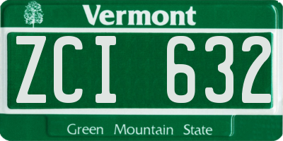 VT license plate ZCI632