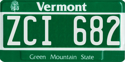 VT license plate ZCI682