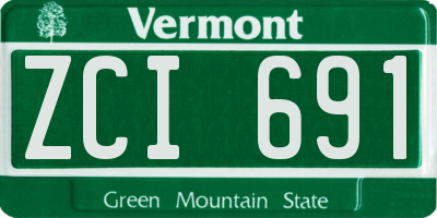 VT license plate ZCI691