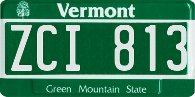 VT license plate ZCI813