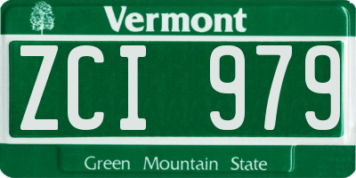 VT license plate ZCI979