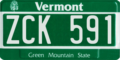 VT license plate ZCK591