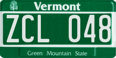 VT license plate ZCL048