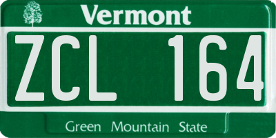 VT license plate ZCL164