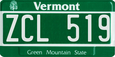 VT license plate ZCL519