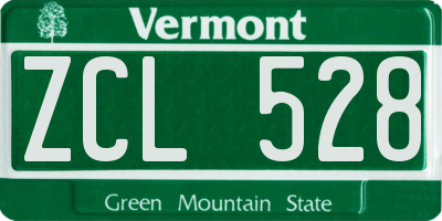 VT license plate ZCL528