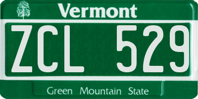 VT license plate ZCL529