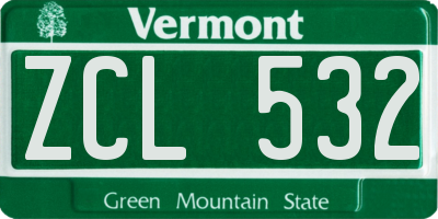 VT license plate ZCL532