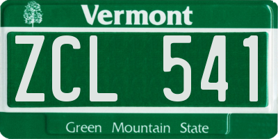 VT license plate ZCL541