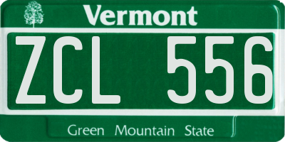 VT license plate ZCL556