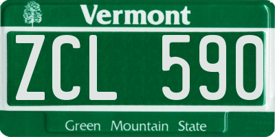 VT license plate ZCL590