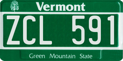 VT license plate ZCL591