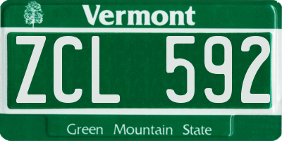 VT license plate ZCL592