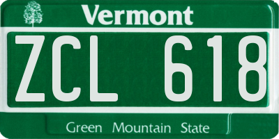 VT license plate ZCL618