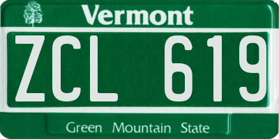 VT license plate ZCL619