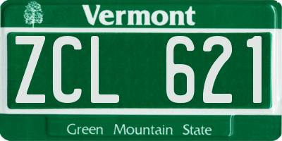 VT license plate ZCL621