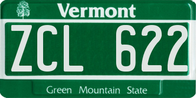 VT license plate ZCL622