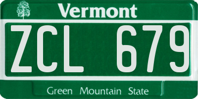 VT license plate ZCL679