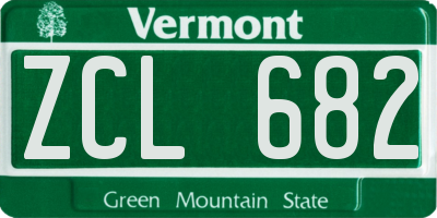VT license plate ZCL682