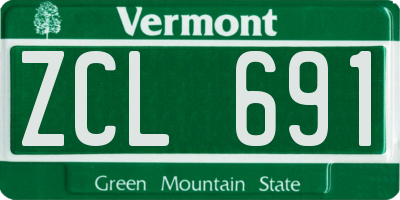 VT license plate ZCL691
