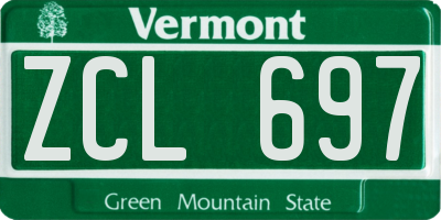 VT license plate ZCL697