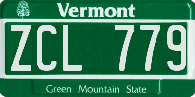 VT license plate ZCL779