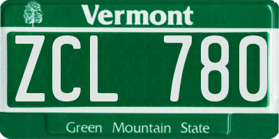 VT license plate ZCL780
