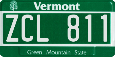 VT license plate ZCL811
