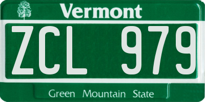 VT license plate ZCL979