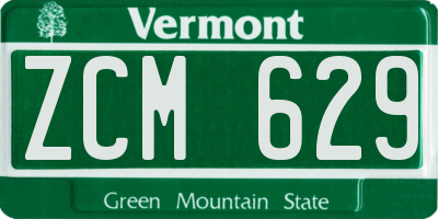 VT license plate ZCM629